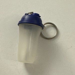 Tupperware Keychain Blue Quick Shake Mini Container  OC17